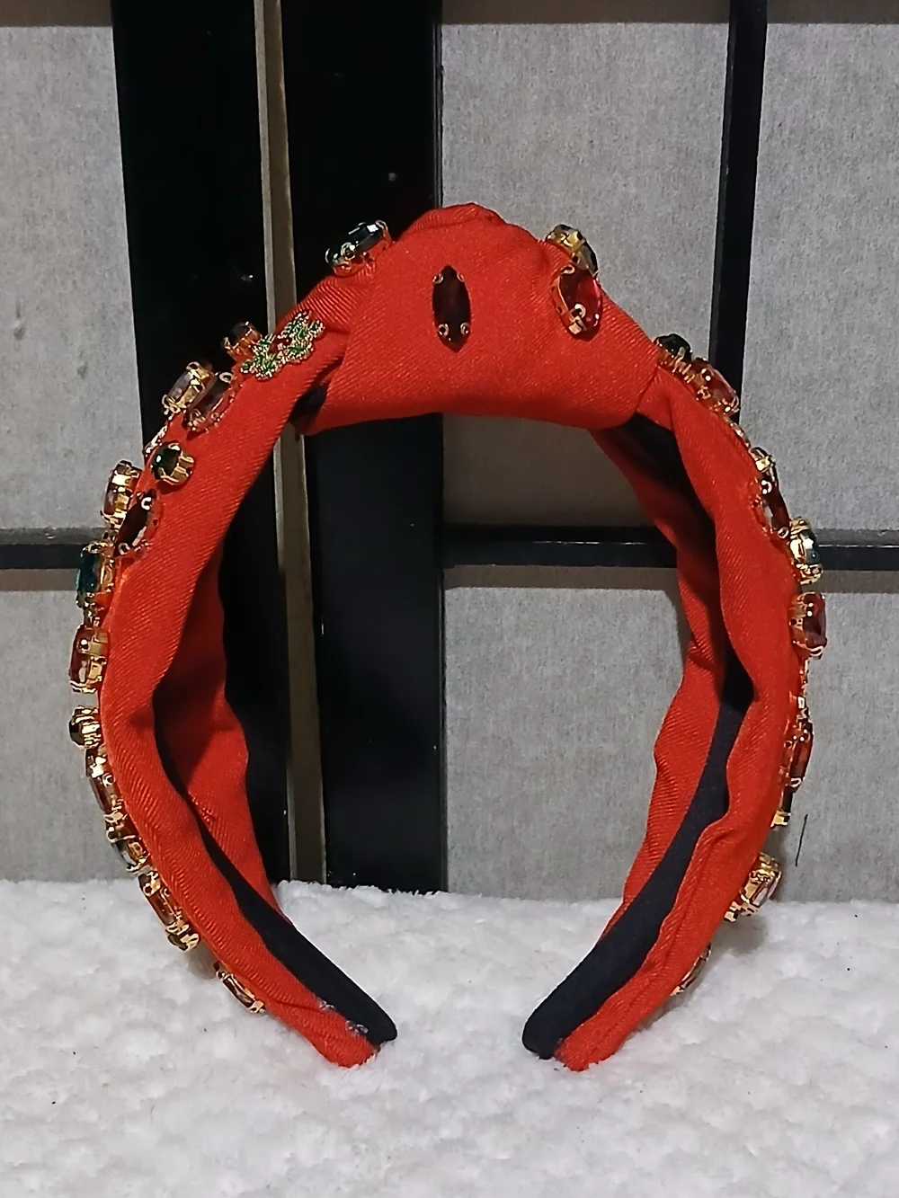 Embellished Red Padded Headband